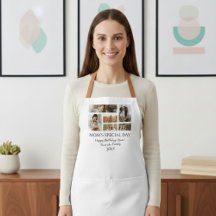 Aprons Birthday Photo Collage, Modern Mother Gift 