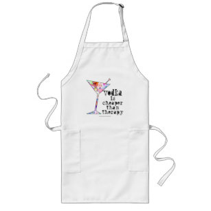 APRONS, VODKA IS CHEAPER THAN THERAPY LONG APRON