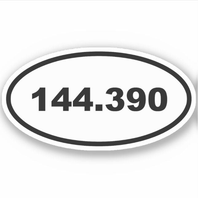 APRS Frequency 144.390 Amateur Ham Radio Sticker (Front)