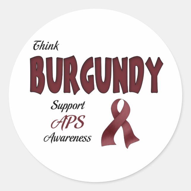 APS Awareness Items Classic Round Sticker (Front)