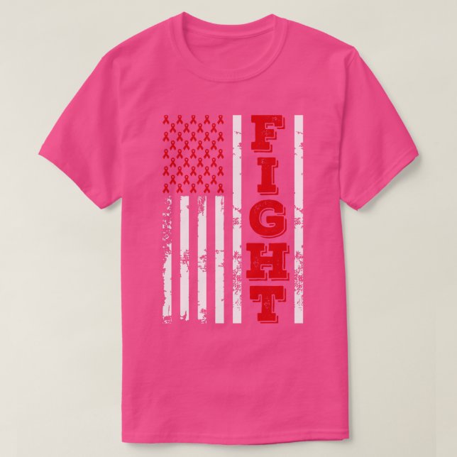 APS Disease Awareness Fight American Flag 4th Of J T-Shirt (Design Front)