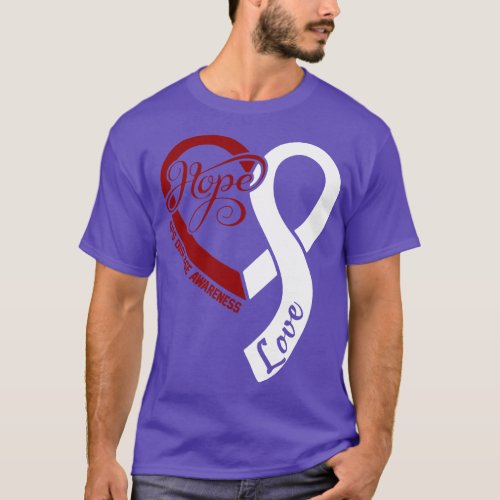 APS Disease Awareness Hople Love Heart Ribbon Happ T_Shirt