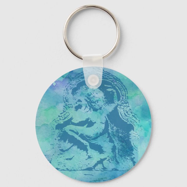 Apsara Blue Keychain (Front)