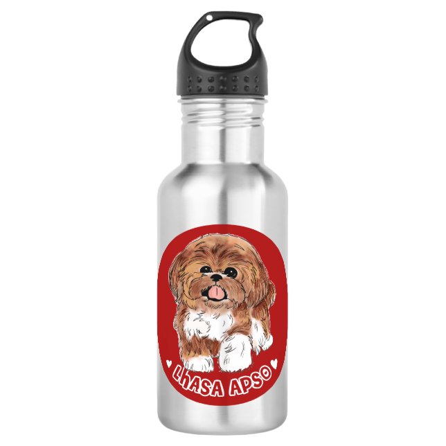 apsobrown.gif stainless steel water bottle (Front)