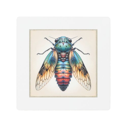 Apterygote Insect 060624IREF119 _ Watercolor Metal Print