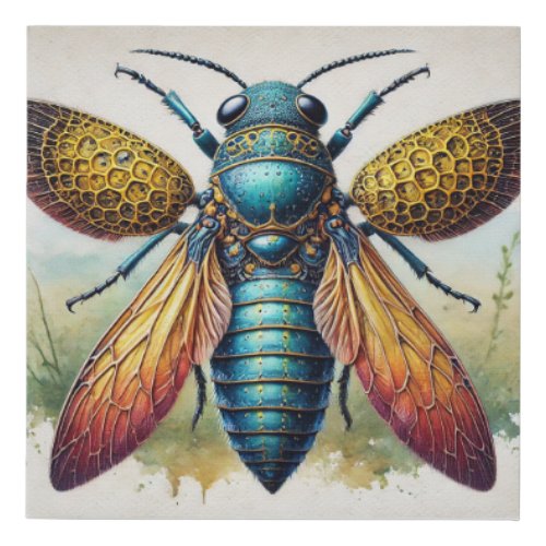 Apterygote Insect 280624IREF107 _ Watercolor Faux Canvas Print
