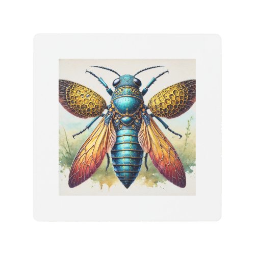 Apterygote Insect 280624IREF107 _ Watercolor Metal Print