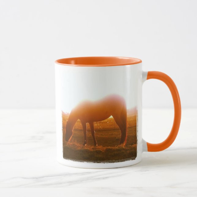 AQHA Horse Grazing at Sunset Mug (Right)