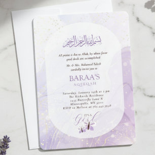 Aqiqah Invitation Baby Naming Ceremony It’s a Girl