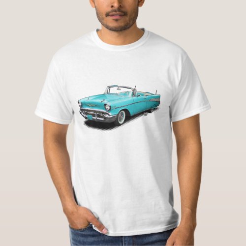 Aqua 1957 classic bel air convertible shirt