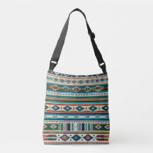 "AQUA" ADJUSTABLE TOTE - Mexican-Style Weave