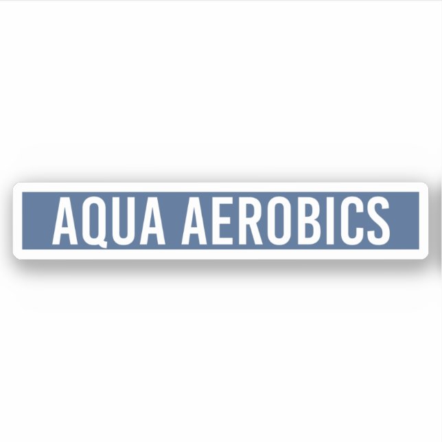 Aqua Aerobics Minimalist Water Aerobics Gift Sticker (Front)