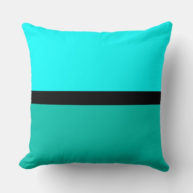 Aqua & Amazonite Solid Color Background Throw Pillow (Front)