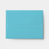 Aqua and Black A2 Envelope for Reply Card (Back (Top Flap))