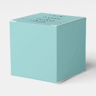 Aqua and Black Elegant Wedding Favor Box
