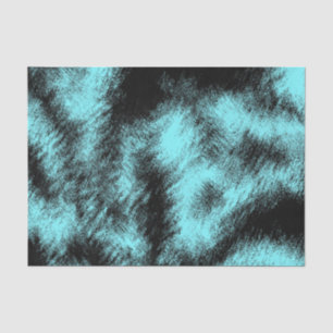 Aqua and Black Modern Art Tissue Paper