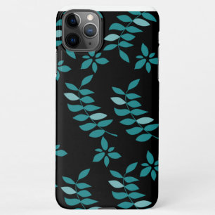 Aqua and Black Tropical jungle iPhone 11Pro Max Case