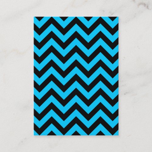 Aqua and Black Zig Zag Business Card Template