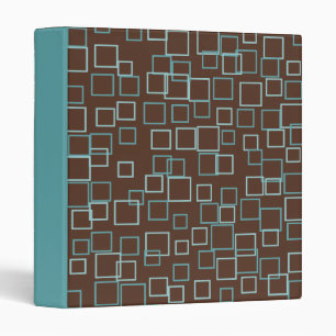 Aqua and Brown Binder