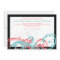 Aqua and Coral Floral Wedding Invitation