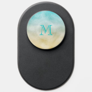 Aqua and Gold Ombre Foil PopSocket