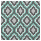 Aqua and Gray Ikat Moroccan