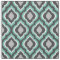 Aqua and Gray Ikat Moroccan