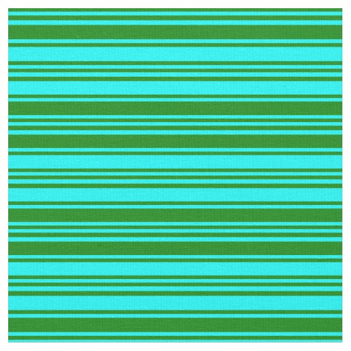 Aqua and Green Lines Fabric