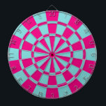 Aqua And Hot Pink Dart Board<br><div class="desc">Aqua And Hot Pink Dart Board</div>