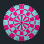 Aqua And Hot Pink Dart Board<br><div class="desc">Aqua And Hot Pink Dart Board</div>