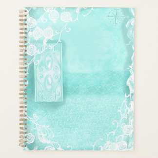 Aqua and Lace Junk Journal Style Planner