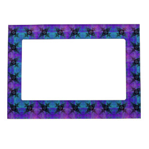 Aqua and Lilac Fractal Joy Magnetic Frame