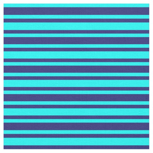 Aqua and Midnight Blue Stripes/Lines Pattern Fabric