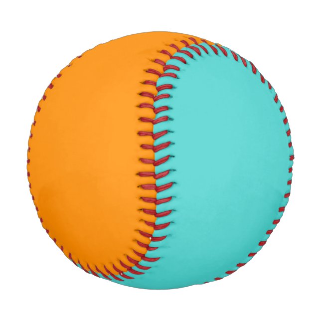Aqua and Orange Baseball (Angled)