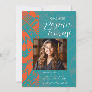 Aqua and Orange Invitation