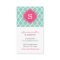 Aqua and Pink Chic Moroccan Lattice Monogram