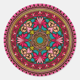 Aqua and Pink Moroccan Sticker