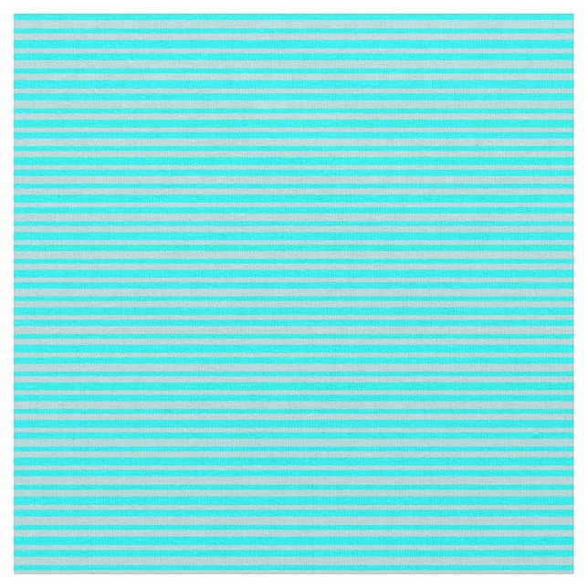 Aqua and Powder Blue Pattern of Stripes Fabric (Close Up)
