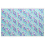 aqua and purple giraffes fabric
