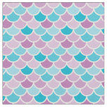 Aqua and Purple Mermaid Scales Pattern Fabric