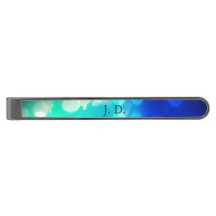 Aqua And Sapphire Skies Sparkle Tie Bar *Monogram*