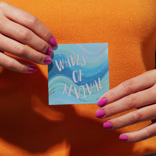 Aqua and Seafoam Waves Christian Sticker (Creator Uploaded)