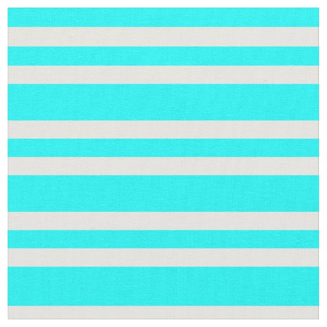 Aqua and White Colored Stripes Pattern Fabric (Close Up)