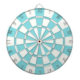 Aqua And White Dart Boards