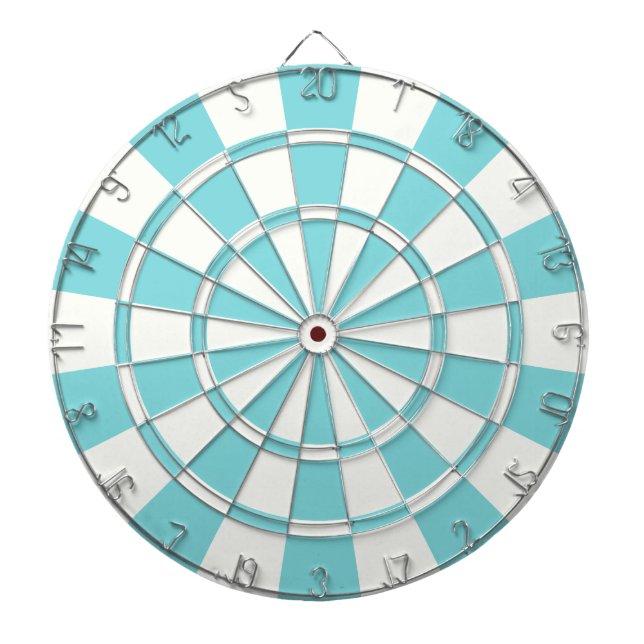Aqua And White Dartboard (Front)