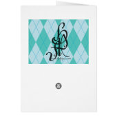 Aqua Argyle Cards (Back)