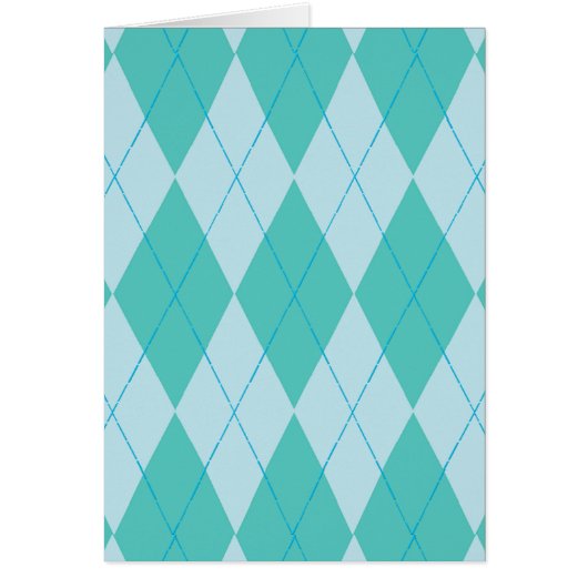 Aqua Argyle Cards (Front)