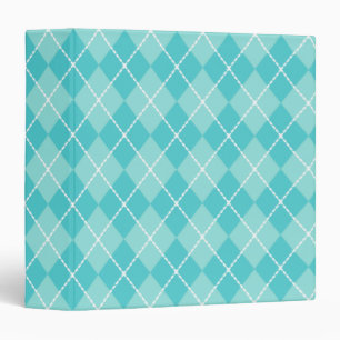 Aqua Argyle Kitchen School Student Teacher Binder
