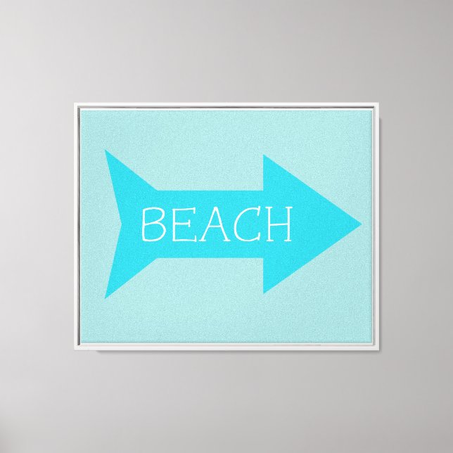 Aqua Arrow Beach Sign (Front)