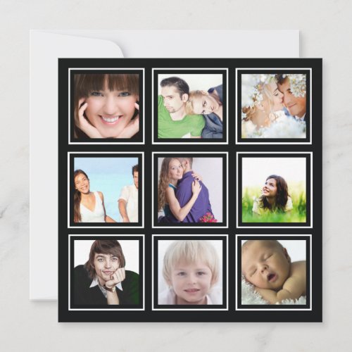 Aqua Arrows Photo Collage Holiday Cards